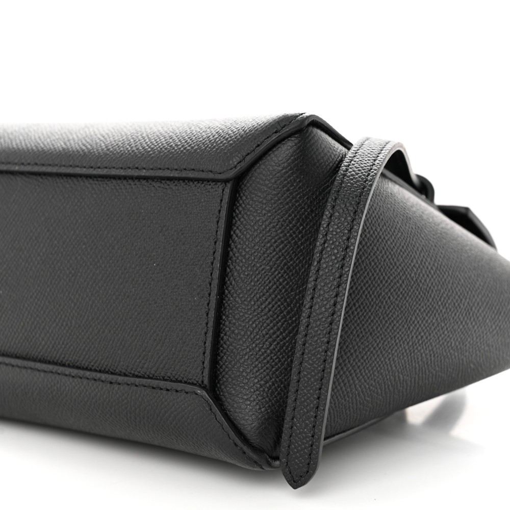 Grained Calfskin Nano Belt Bag Black Grained Calfskin Nano Belt Bag Black