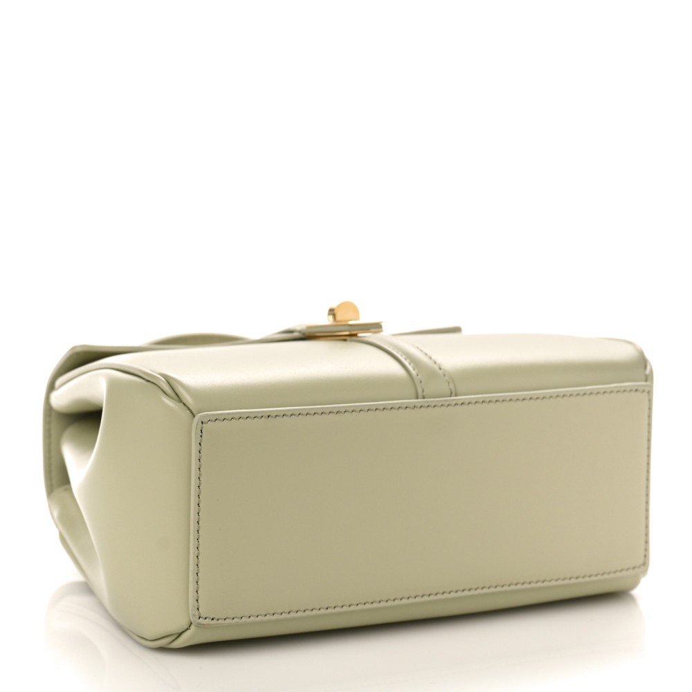 Satinated Calfskin Mini 16 Top Handle Bag Almond Green Satinated Calfskin Mini 16 Top Handle Bag Almond Green