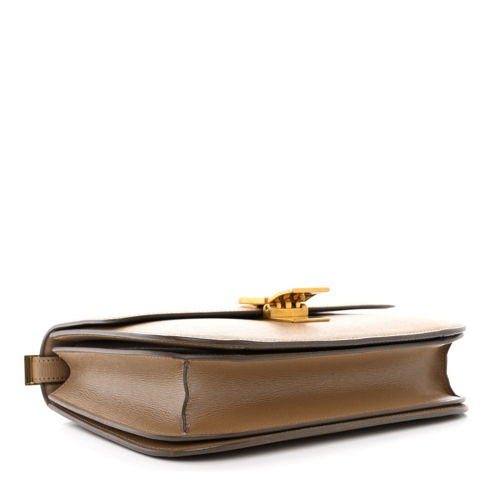 Liege Calfskin Medium Classic Box Flap Bag Taupe Liege Calfskin Medium Classic Box Flap Bag Taupe