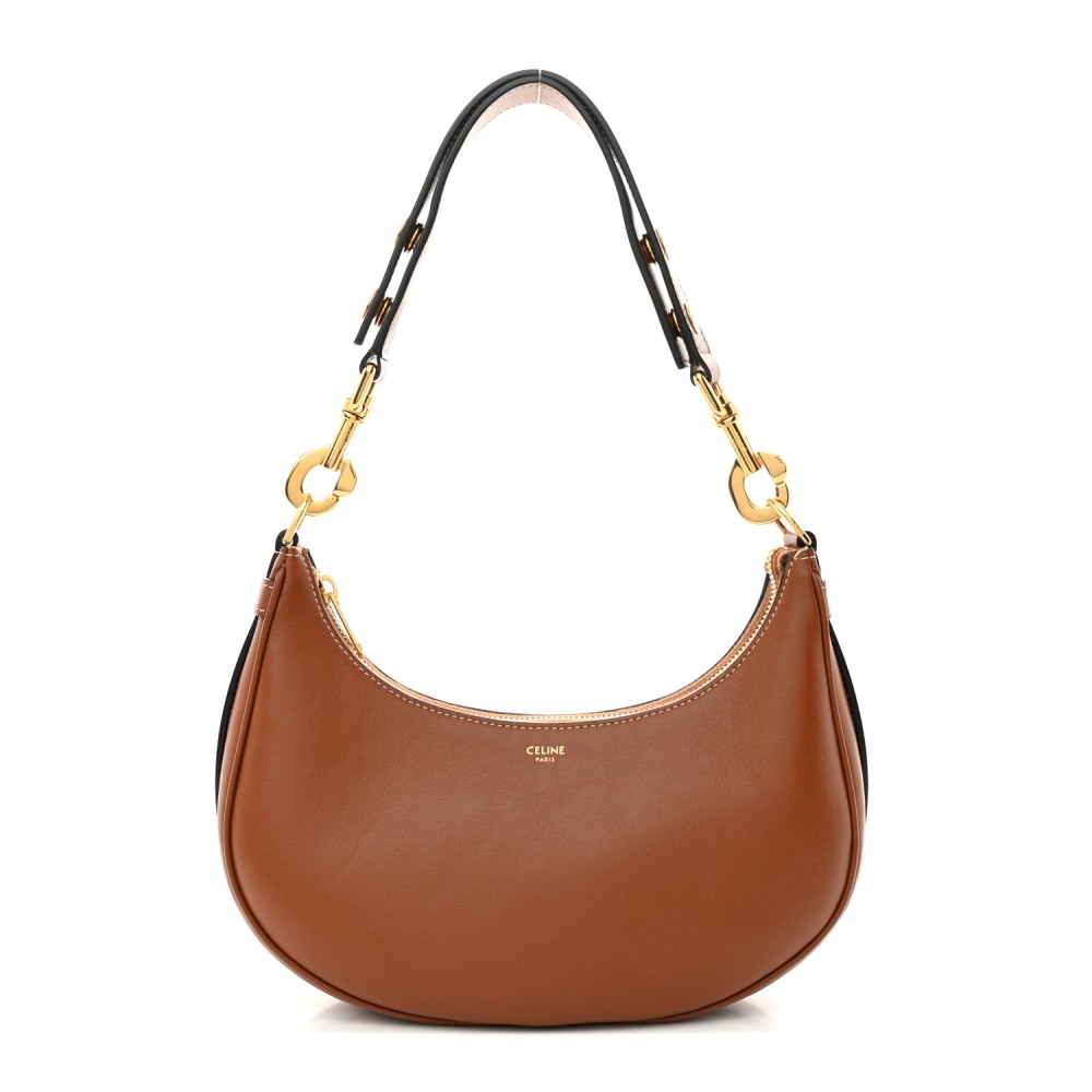 Smooth Calfskin Medium Strap Ava Shoulder Bag Tan Smooth Calfskin Medium Strap Ava Shoulder Bag Tan