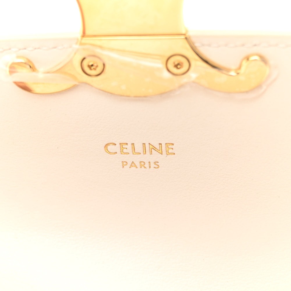 Shiny Calfskin Mini Triomphe Rice Shiny Calfskin Mini Triomphe Rice