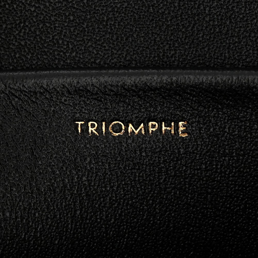 Shiny Calfskin Triomphe Shoulder Bag Black Shiny Calfskin Triomphe Shoulder Bag Black