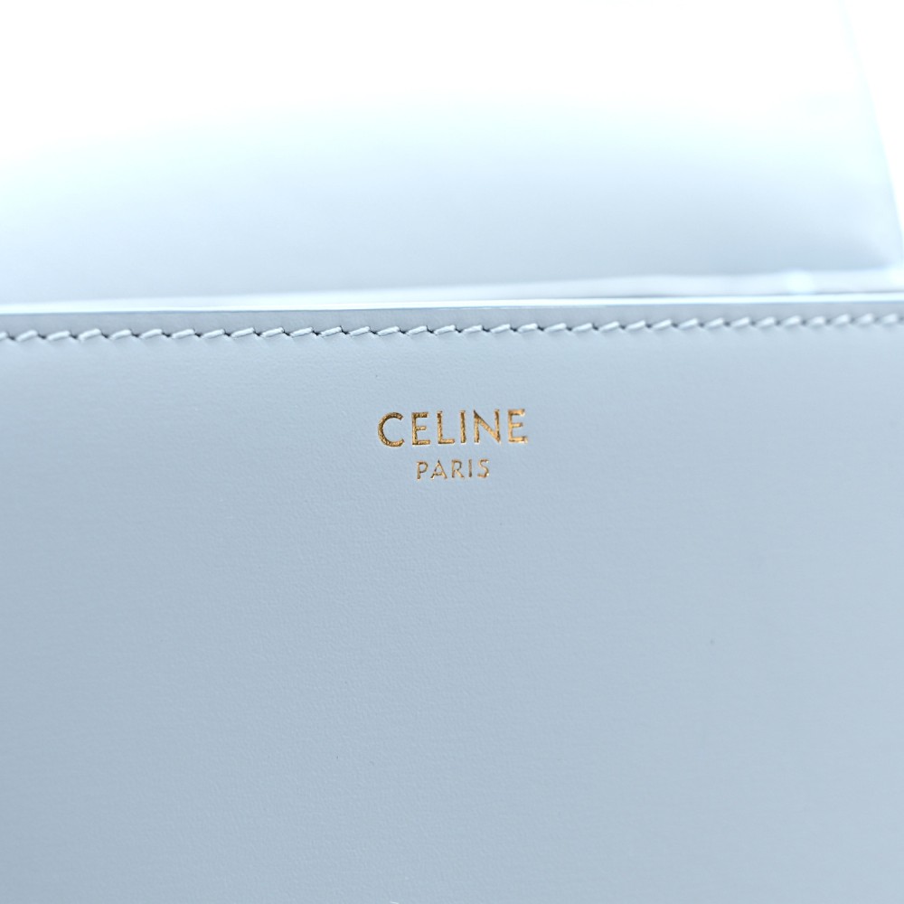Shiny Calfskin Teen Triomphe Ice Blue Shiny Calfskin Teen Triomphe Ice Blue