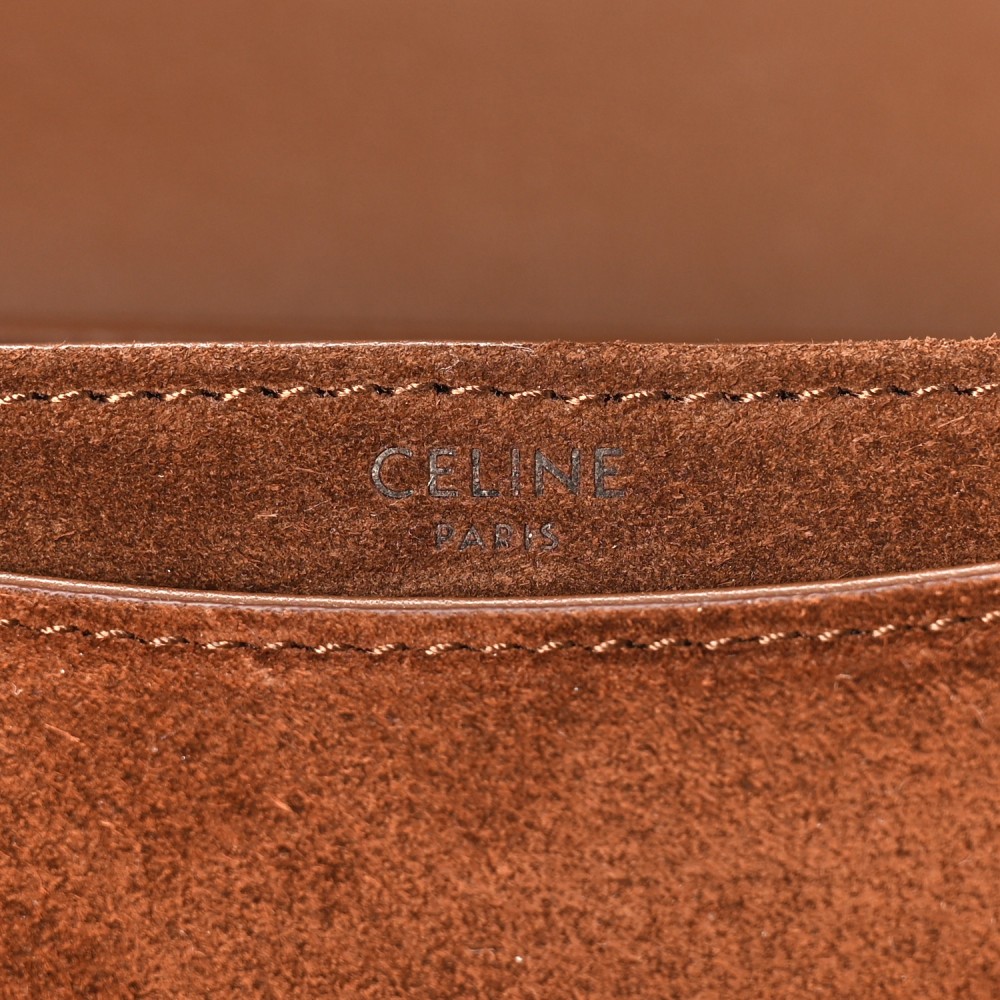 Suede Teen Besace Clea Chain Triomphe Brown Suede Teen Besace Clea Chain Triomphe Brown