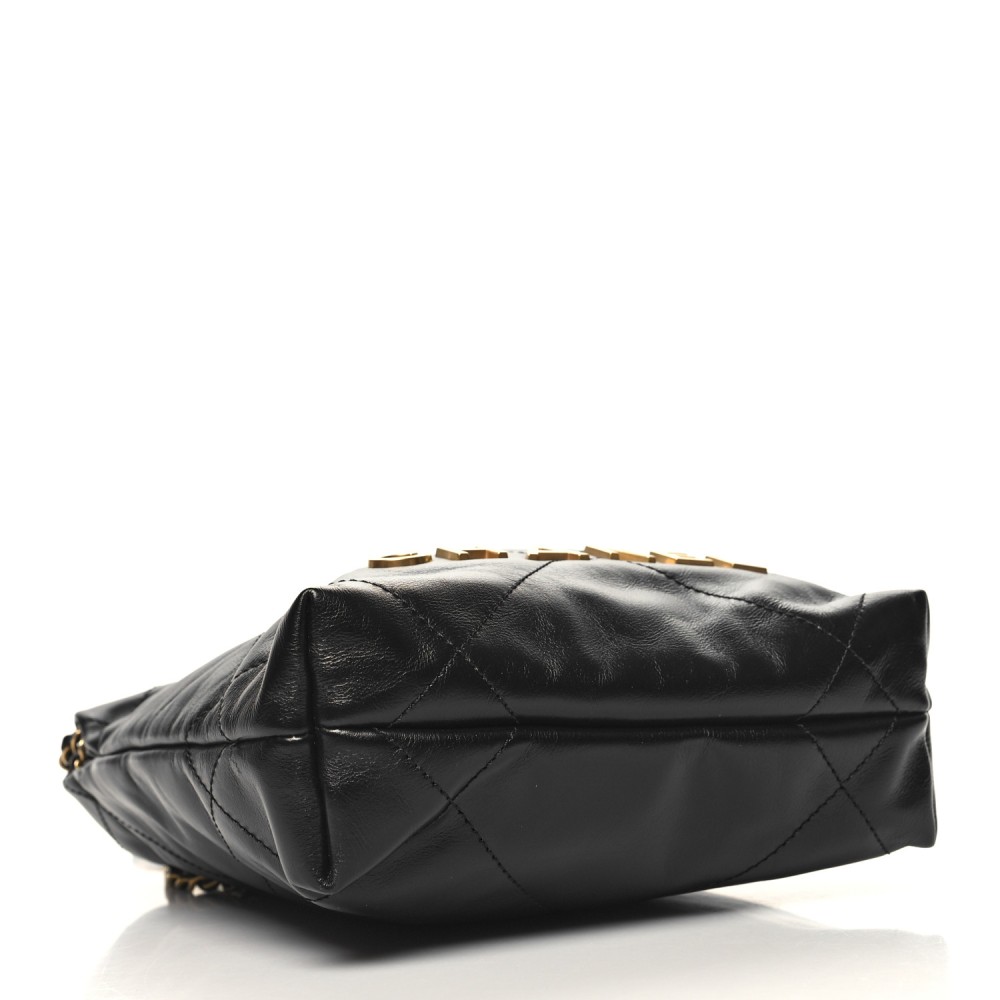 Shiny Calfskin Quilted Mini Chanel 22 Black Shiny Calfskin Quilted Mini Chanel 22 Black