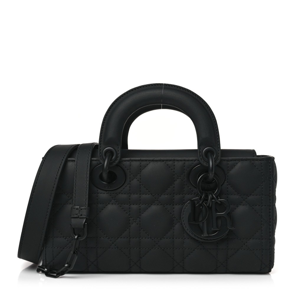 Ultra Matte Calfskin Cannage Small Lady D-Joy Black Ultra Matte Calfskin Cannage Small Lady D-Joy Black