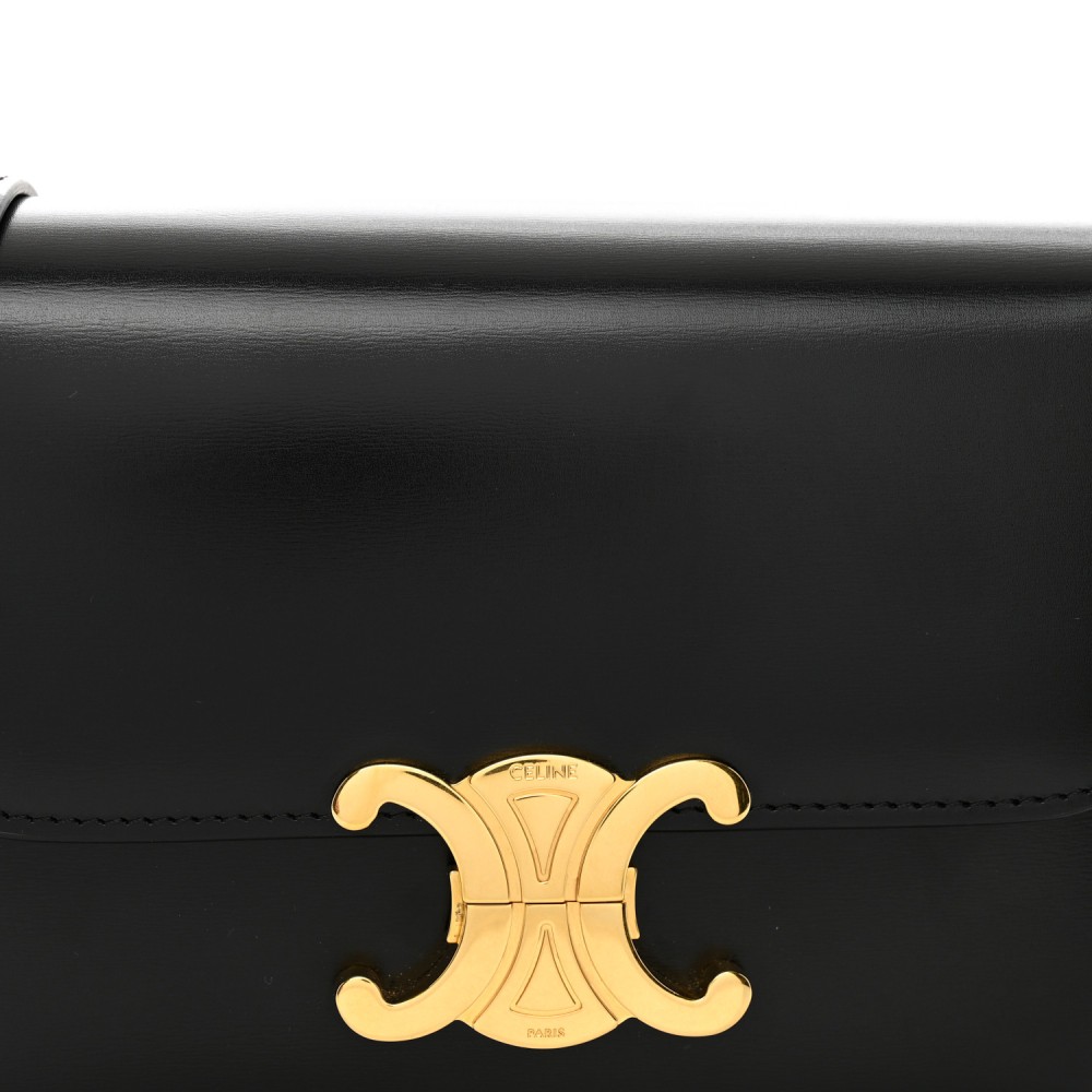 Shiny Calfskin Teen Triomphe Black Shiny Calfskin Teen Triomphe Black