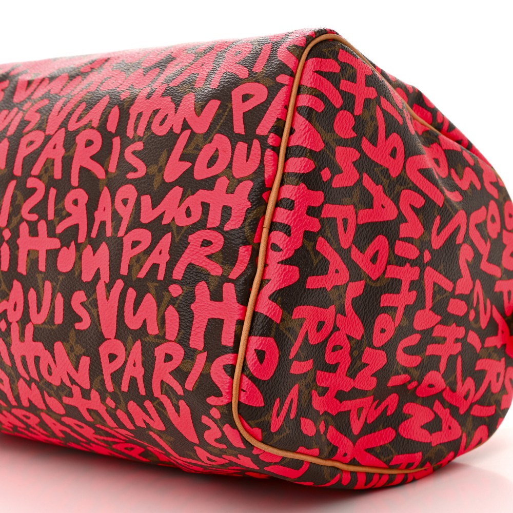 Monogram Graffiti Speedy 30 Fuchsia Monogram Graffiti Speedy 30 Fuchsia