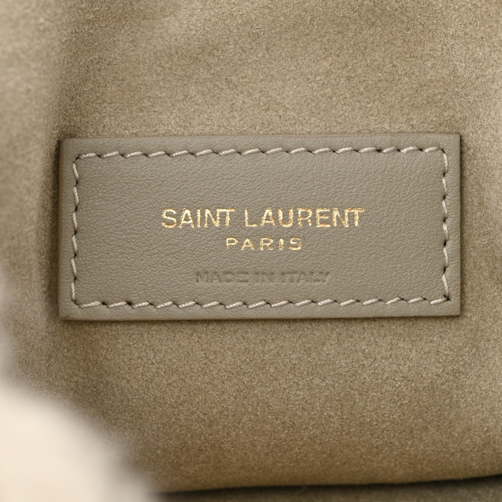 Shearling Medium Monogram Kate Satchel Grey Shearling Medium Monogram Kate Satchel Grey