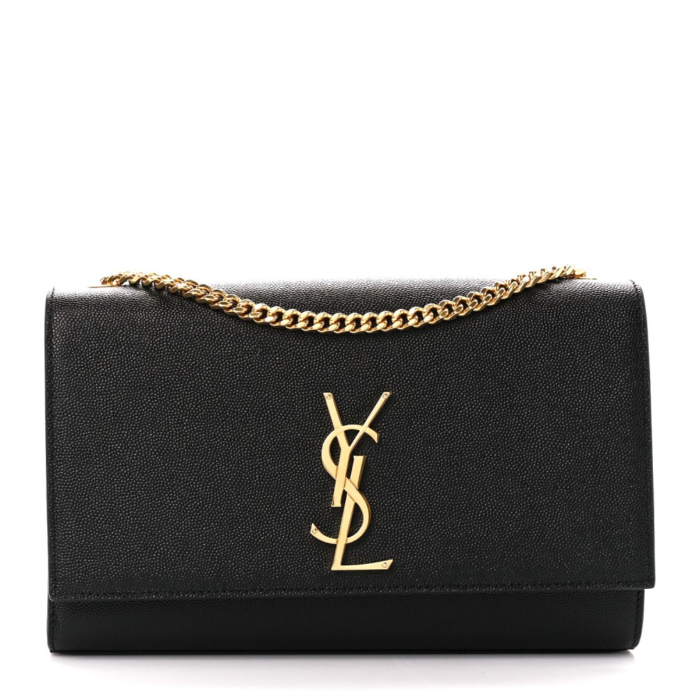 Grain De Poudre Medium Classic Monogram Kate Satchel Black Grain De Poudre Medium Classic Monogram Kate Satchel Black